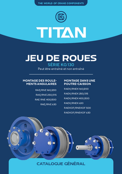 Catalogue de produits des essieux de roues TITAN série KG 130