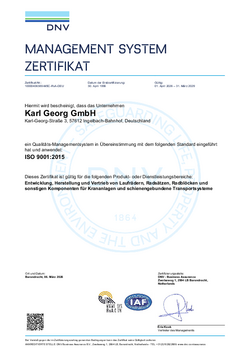 Karl Georg ISO-9001 Zertifikat deutsch